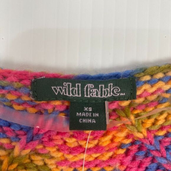 Women Pullover Sweater Size XS Knit  Pointelle  Multi Color Cardigan Comfort New - Picture 5 of 13